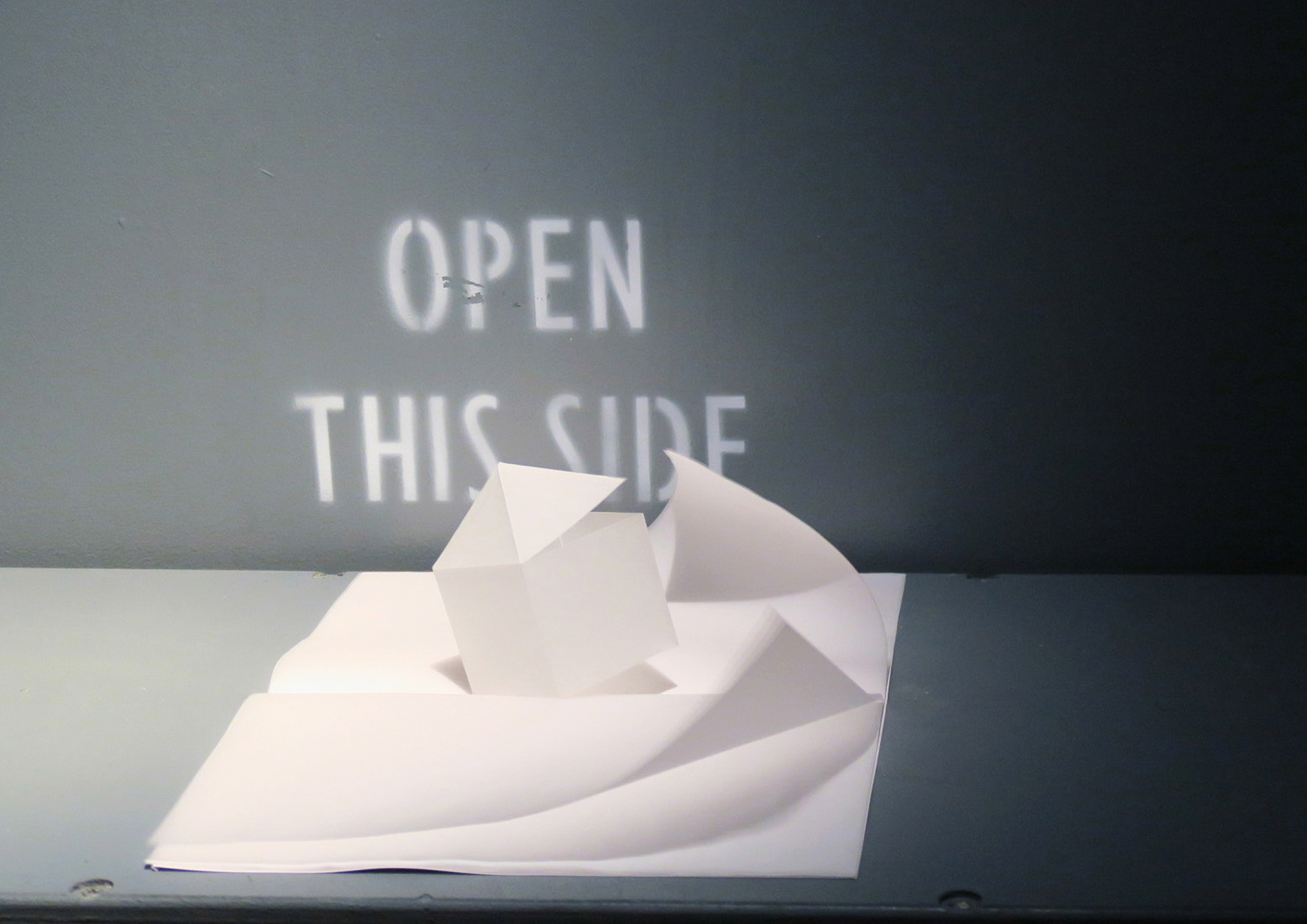 THE SOUND OF WIND, paper and wind, exhibition "Vicino, ma non qui", Galleria Civica of Trento / MART, Museum of Modern and Contemporary Art of Trento, Italy, 2018 (Video frame by Antonio Cossu)